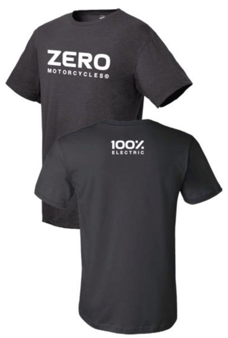Zero t shirt - Wordmark Logo - Black Heather
