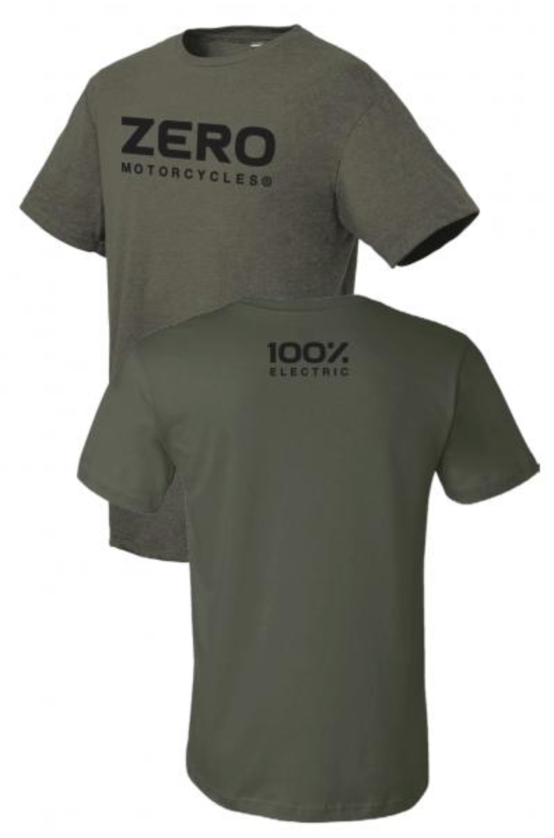 Zero t shirt - Wordmark Logo - Olive Heater