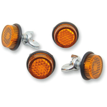 License Plate Reflectors - 4ct - Amber (CHRIS PRODUCTS)