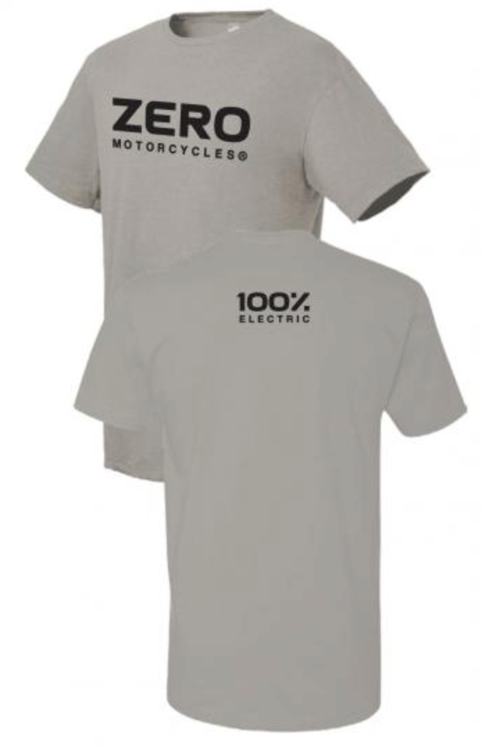 Zero t shirt - Wordmark Logo - Light Grey