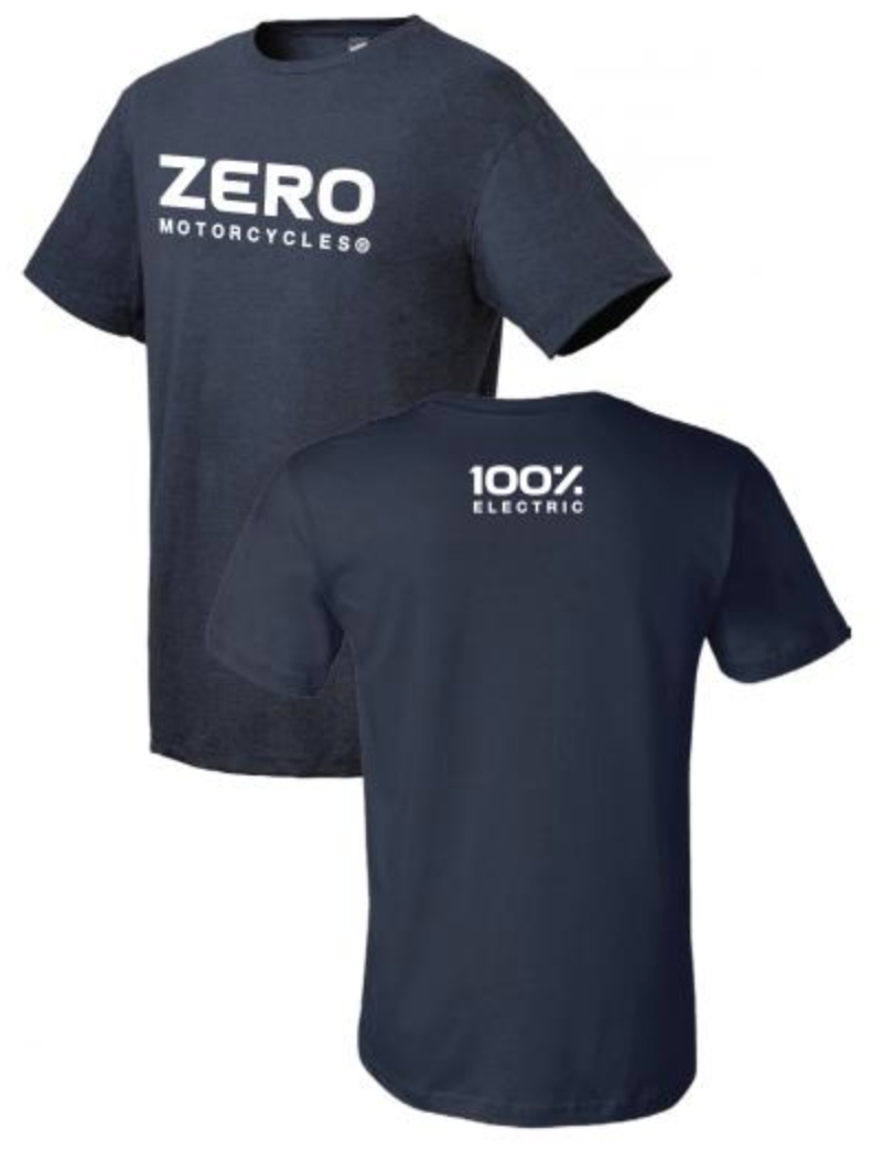Zero t shirt -  Wordmark Logo - Navy Heater