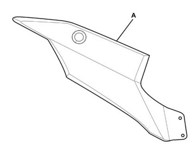 Zero FX/FXS Body - Fairing Rear Number Plate - Right Side