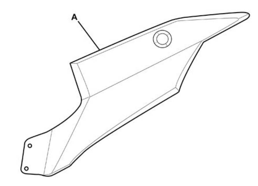 Zero FX/FXS Body - Fairing, Rear Number Plate - Left Side