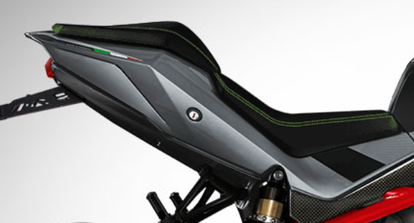 Energica EGO Tech Seat with Green Stitching