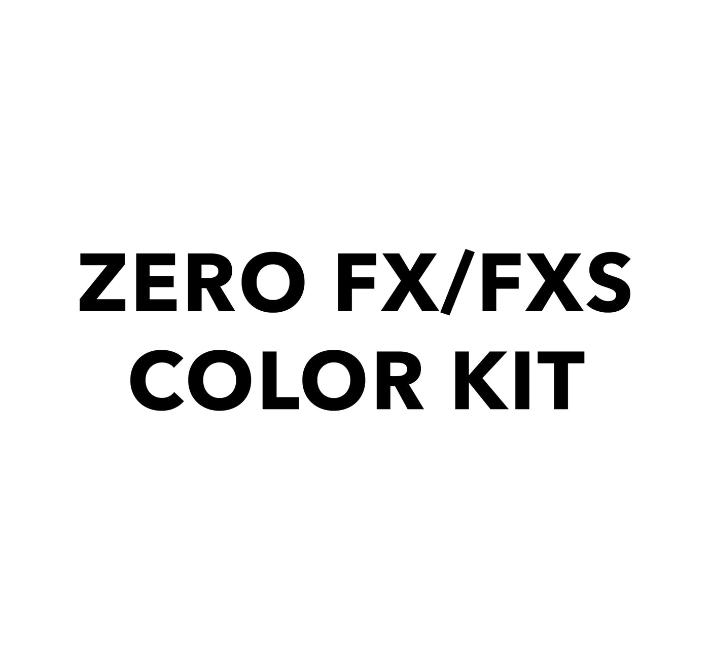 Zero FX/FXS Body Color Kit